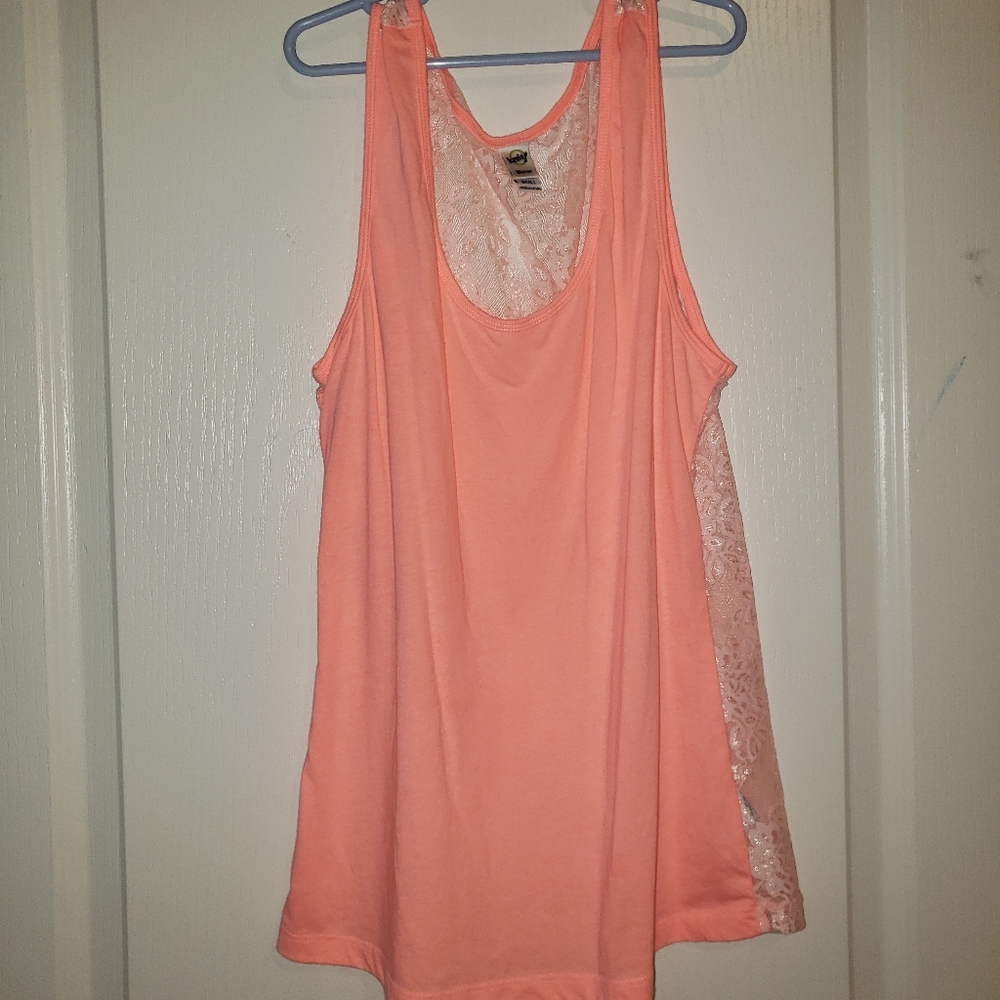 Peach Lace Tank
